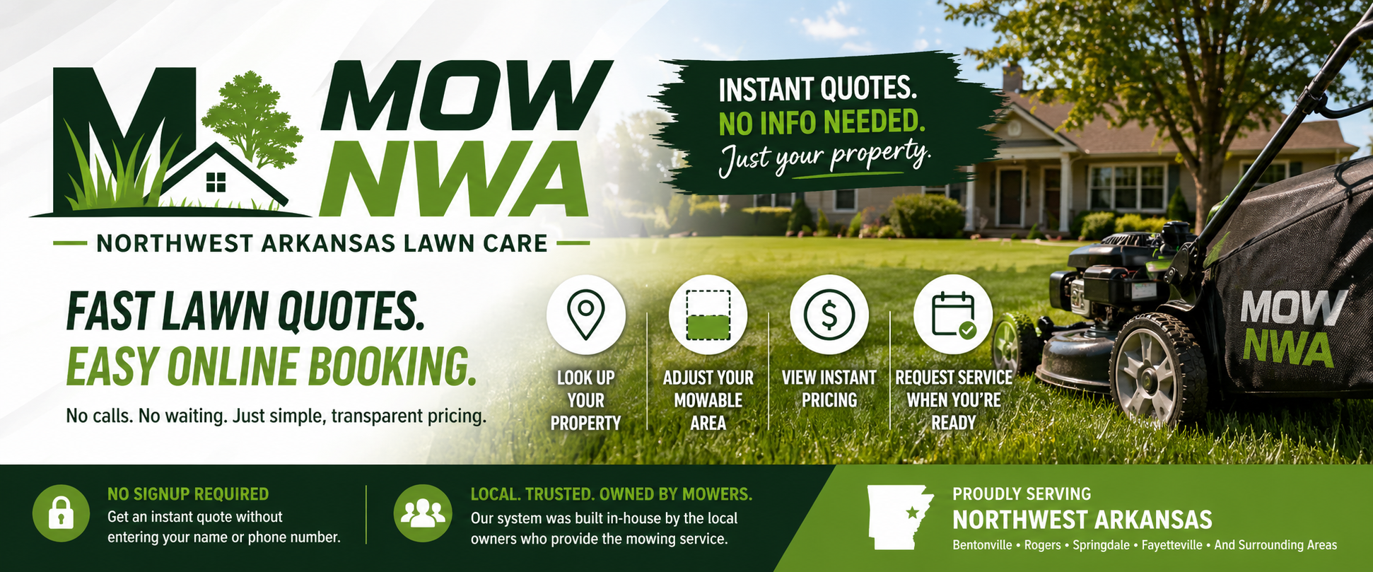 Lawn mowing in Northwest Arkansas
